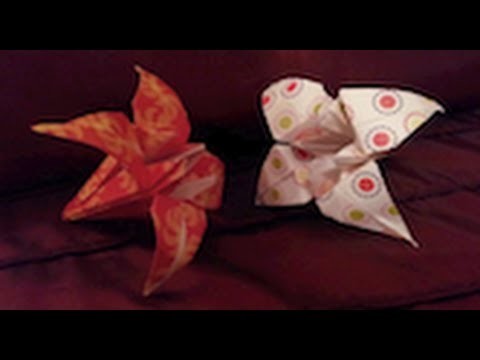 Simple origami Lily Flower tutorial