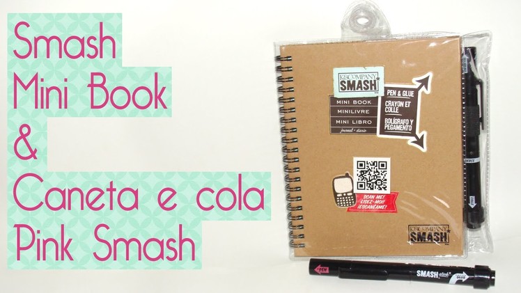 Smash Mini Book- Pen and glue Smash Pink- scrapbook by Tamy