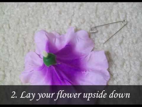 SUPER EASY DIY Flower Hair Clip Tutorial