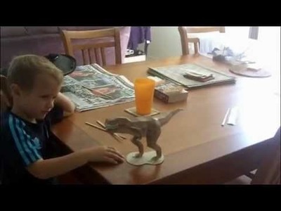 T-rex Dinosaur Papercraft Impresses 4 year old