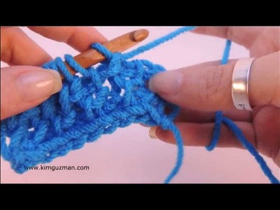 Tunisian Crochet: Honeycomb Stitch Pattern (Left Handed)