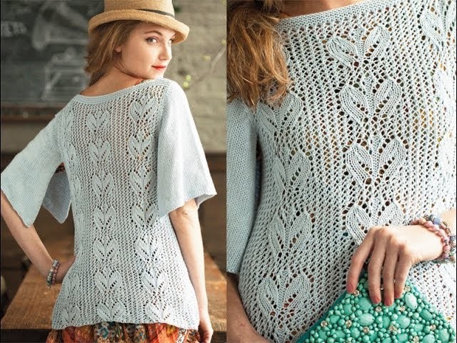 #18 Butterfly Sleeve Top, Vogue Knitting Spring.Summer 2013
