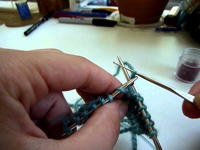 Beaded Knitting using a Crochet Hook