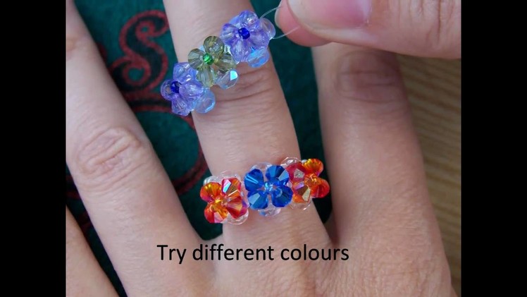 Beaded ring step by step tutorial