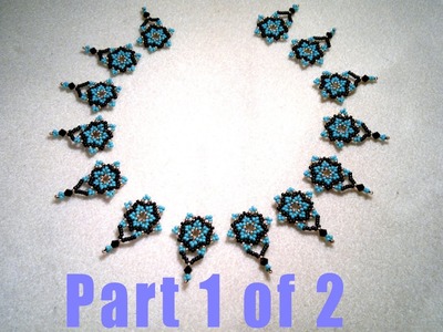 Beading4perfectionists : Netted Necklace design in the making, part 1 of 2 beading tutorial.