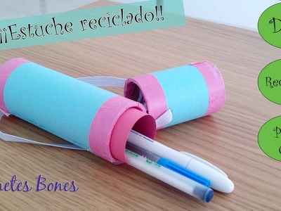 Cardboard tube pencil case | Estuche de tubo de cartón | Tutorial DIY