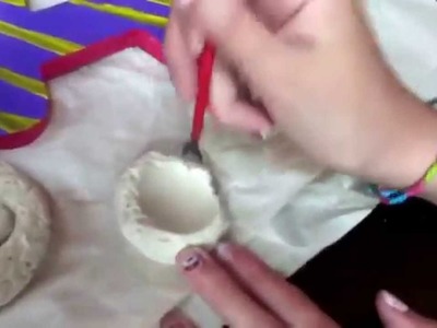 Crafts with clay : how to make a birds nest