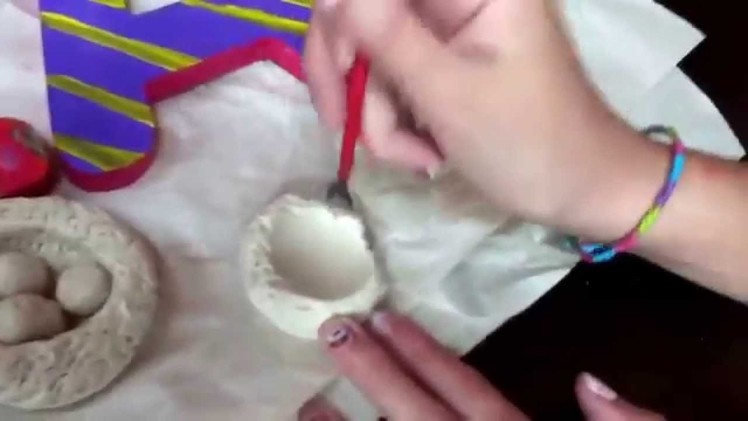Crafts with clay : how to make a birds nest