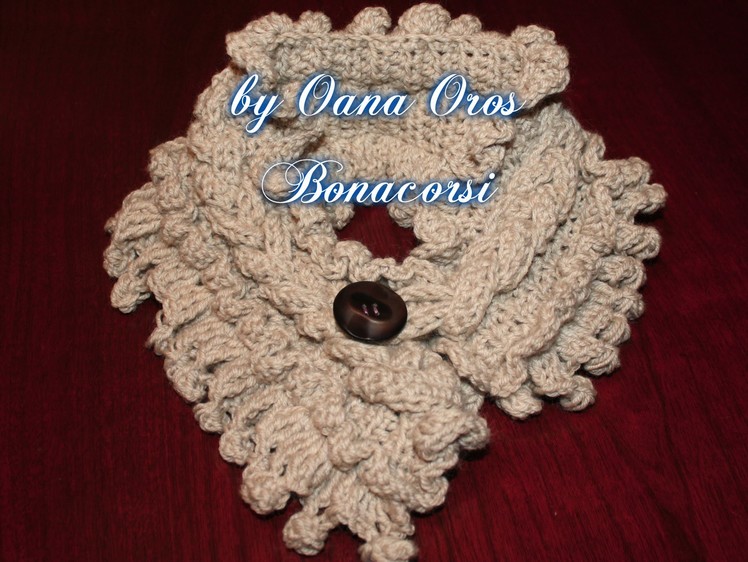 Crochet braided neck warmer