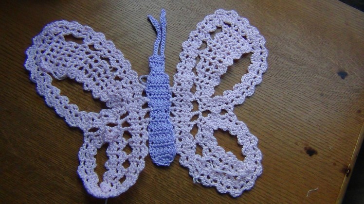 Crochet Butterfly in Bruges Lace Part 3