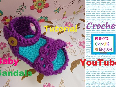Crochet "Trifina" Baby Sandals (Part 1) Free Pattern by Maricita Colours in English