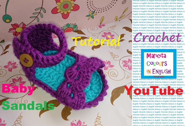 Crochet "Trifina" Baby Sandals (Part 1) Free Pattern by Maricita Colours in English