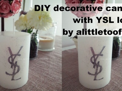 DIY decorative candle tutorial by alittletoofree