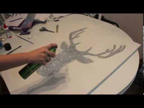 DIY Glitter Deer Apartment Decor