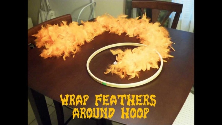 DIY How to Make an EASY Feather Halloween Wreath