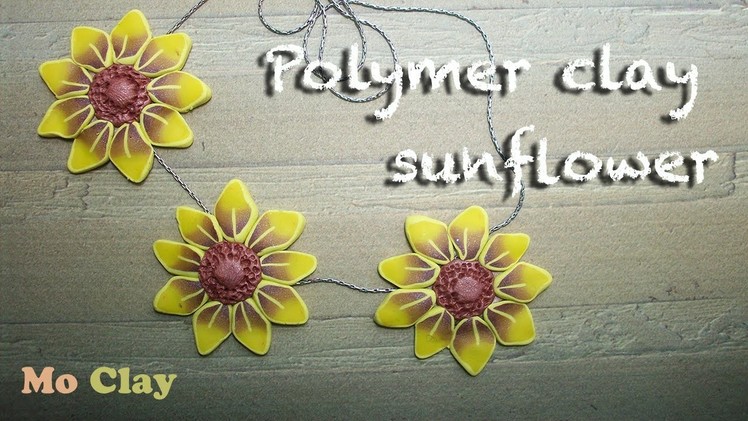 DIY Polymer clay Sunflower Tutorial - Necklace