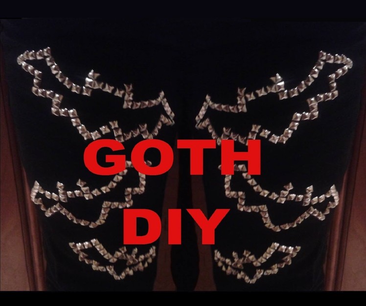 Goth DIY: Bat Studded Pants Tutorial