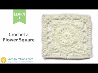 How To Crochet a Flower Square
