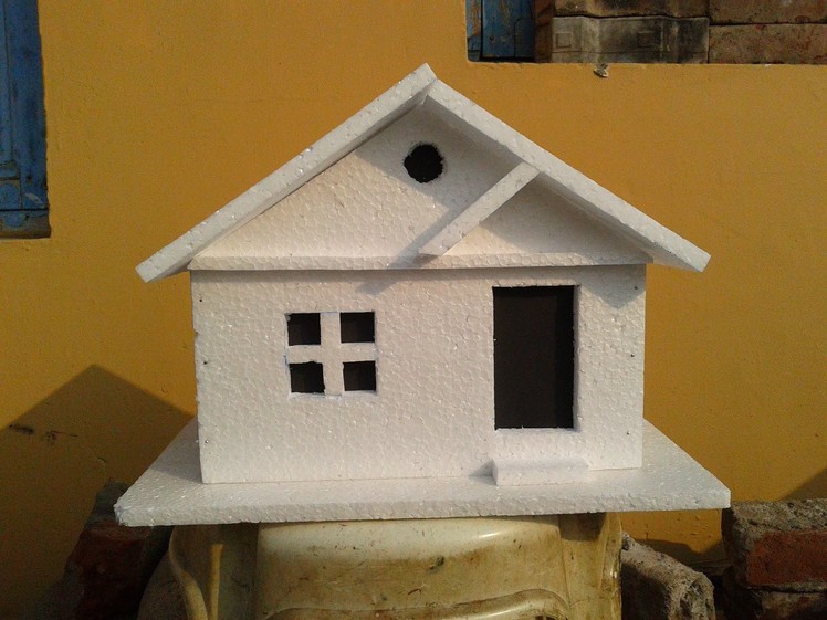 How to make a simple Thermocol Model House: Thermocol crafts