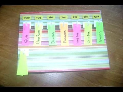 How to make a weekly organizer with a shoebox lid - EP