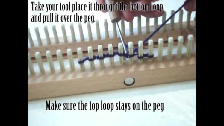 How to use a Knitting Loom : Step 2 ( The Knit Stitch )