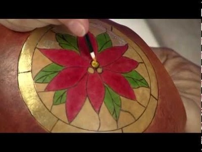 Making a Stained Glass Poinsettia Gourd - Gourd Crafting Secrets Revealed