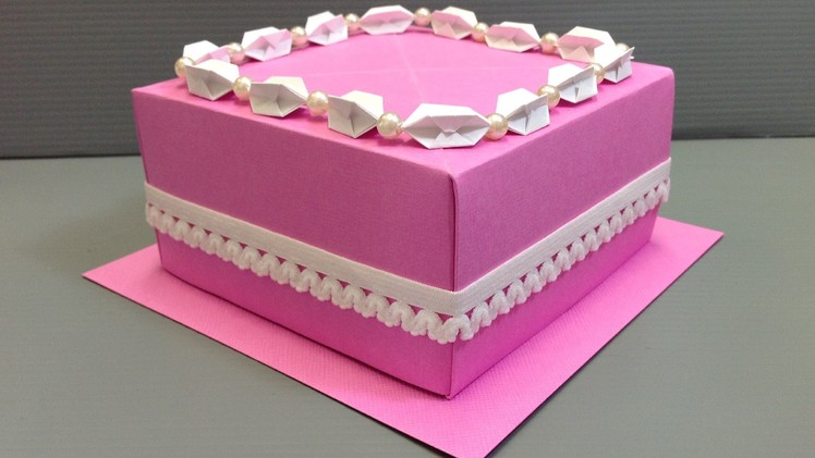 Origami Wedding Birthday Cake Display Gift Box