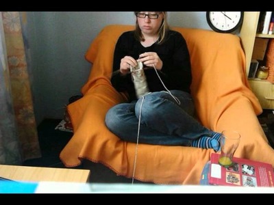 Time lapse knitting a sock: 2.5 hours into 24 seconds