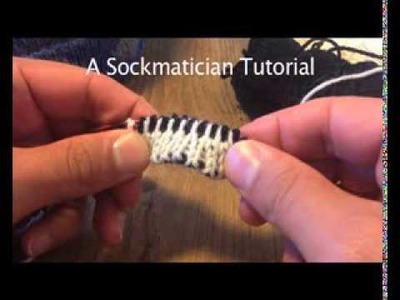 A Sockmatician Tutorial - Two-Colour Alternating Invisible Cast On for Double-Knitting in the Round