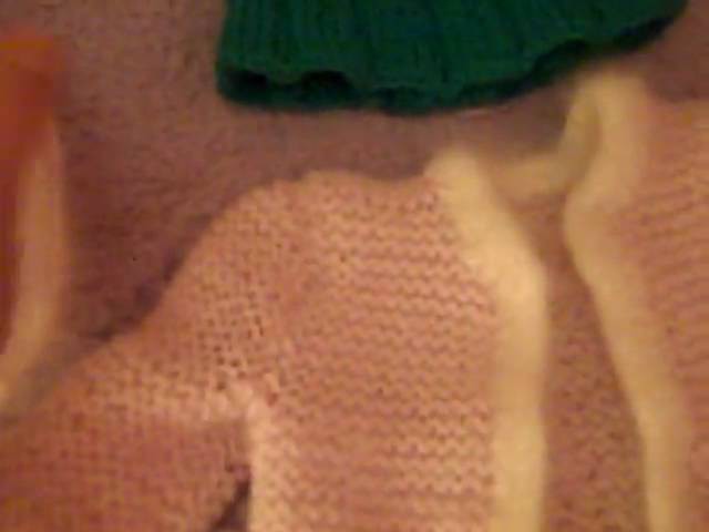 All My home made knit American girl doll things