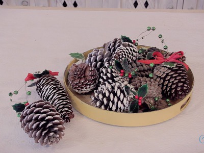 Arts and Crafts Tutorial: How to make Pinecone Christmas Tree Decorations