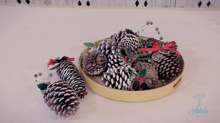 Arts and Crafts Tutorial: How to make Pinecone Christmas Tree Decorations