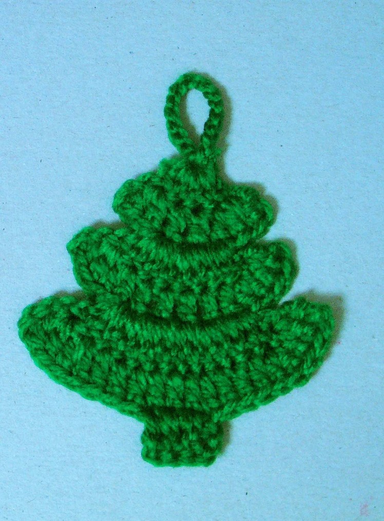 Πλεκτο Διακοσμητικο Χριστουγγενιατικο Δεντρο. Crochet Christmas Tree Ornament Tutorial