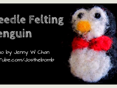 Christmas Crafts - DIY Needle Felting Penguin - Crafts #DIYDecember