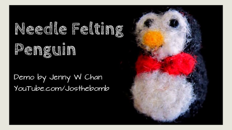 Christmas Crafts - DIY Needle Felting Penguin - Crafts #DIYDecember