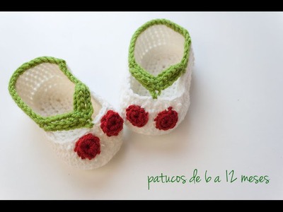 Cómo hacer unos patucos de ganchillo | Crochet baby shoes tutorial