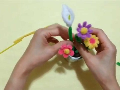 Craft tutorial -DIY pipe cleaner flower (part 3) 毛根小花3