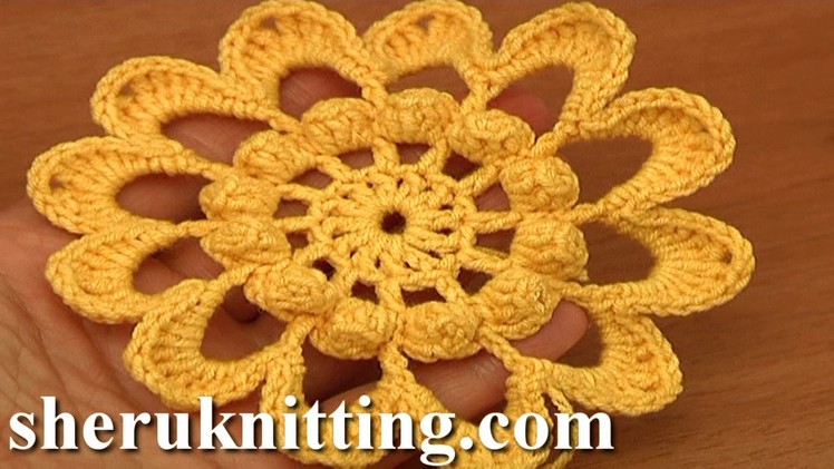 Crochet 12-Petal Flower Tutorial 89