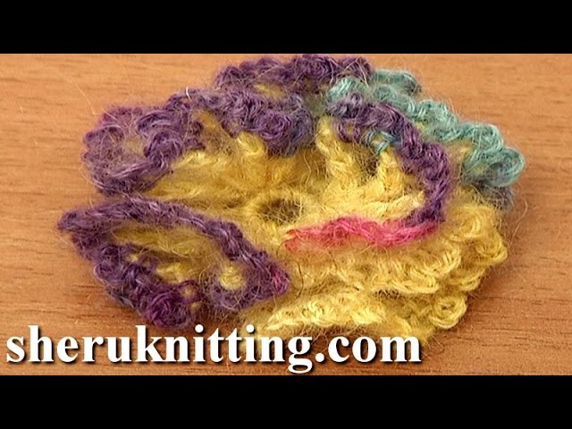Crochet 3D Flower With Ruche Petals Tutorial 88