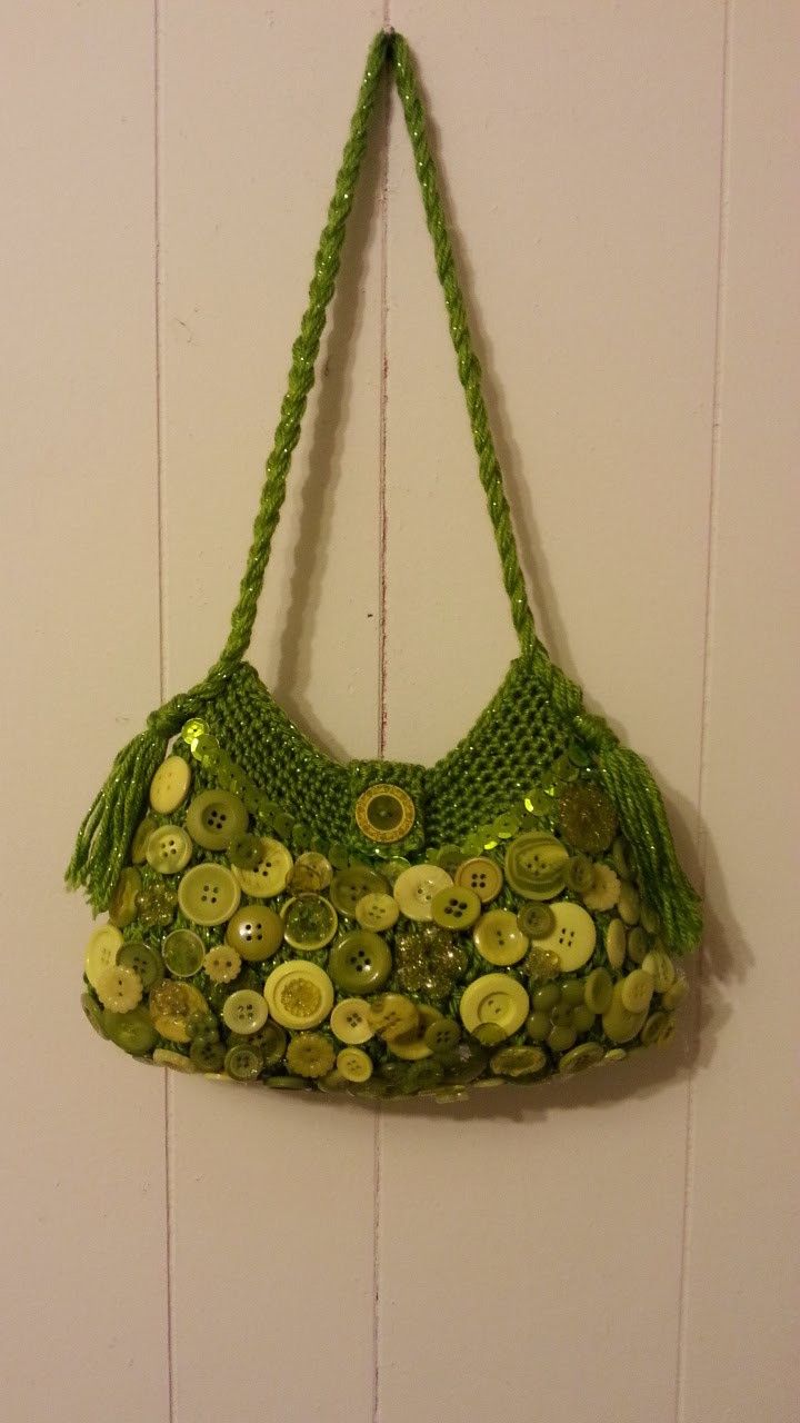 #Crochet Button Collage Handbag Purse #TUTORIAL DIY PURSE how to crochet a handbag