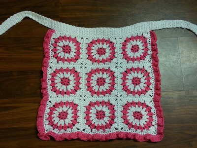 #Crochet Cute and Easy Granny Square Apron #TUTORIAL How to crochet DIY crochet