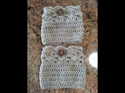 Crochet easy beautiful boot cuffs DIY tutorial