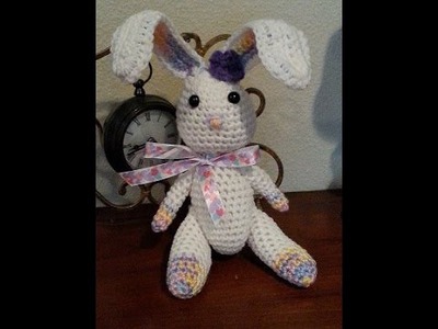 Crochet quick and easy beginner amigurumi bunny rabbit DIY tutorial