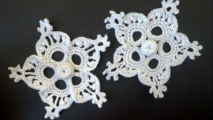 Crochet snowflake -  как вязать снежинку