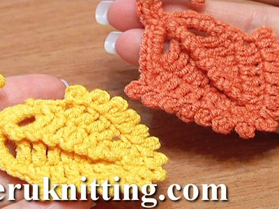 Crochet Triangle Leaf Picots Around How To Tutorial 19