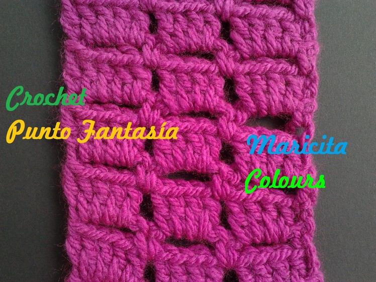 Crochet Tutorial Punto Fantasía "Rose" Fantasy Stitch Subtitles English and Deutsch