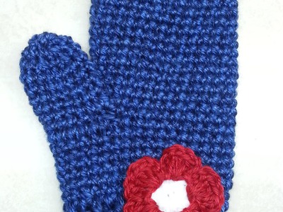 DIY #Crochet Mittens Crochet Gloves #TUTORIAL Closed Caption crochet kids crochet flower