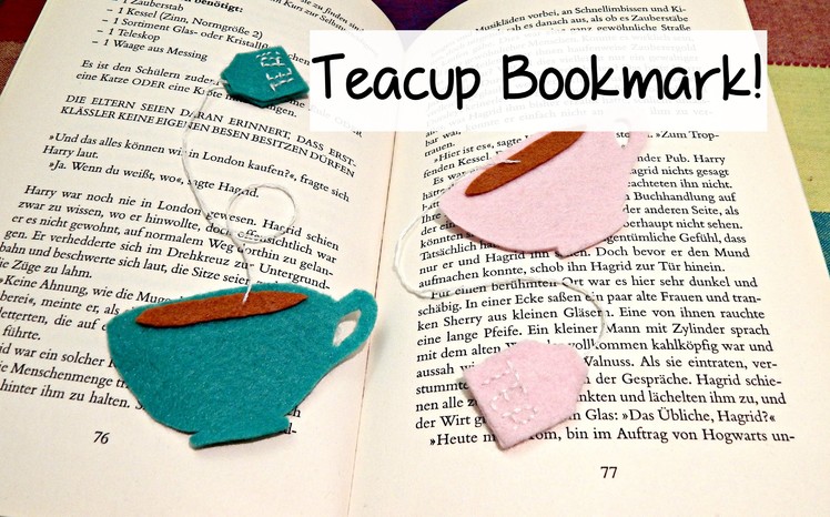 DIY Cute Felt Tea Cup Bookmark! ¦ The Corner of Craft