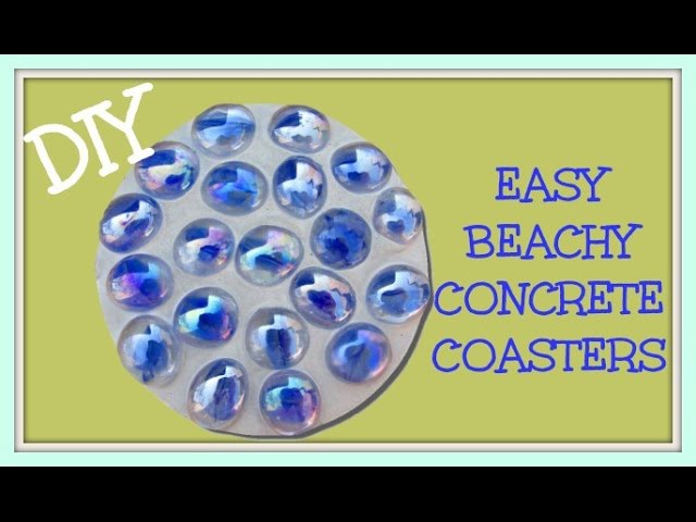 DIY EASY Beachy Concrete Coasters   Another Coaster Friday Craft Klatch Concrete Crafting Series
