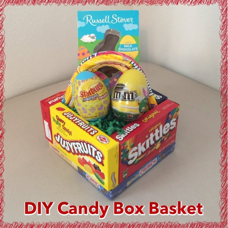 DIY Edible Candy Box Easter Basket Tutorial (Pinterest Inspired Craft)
